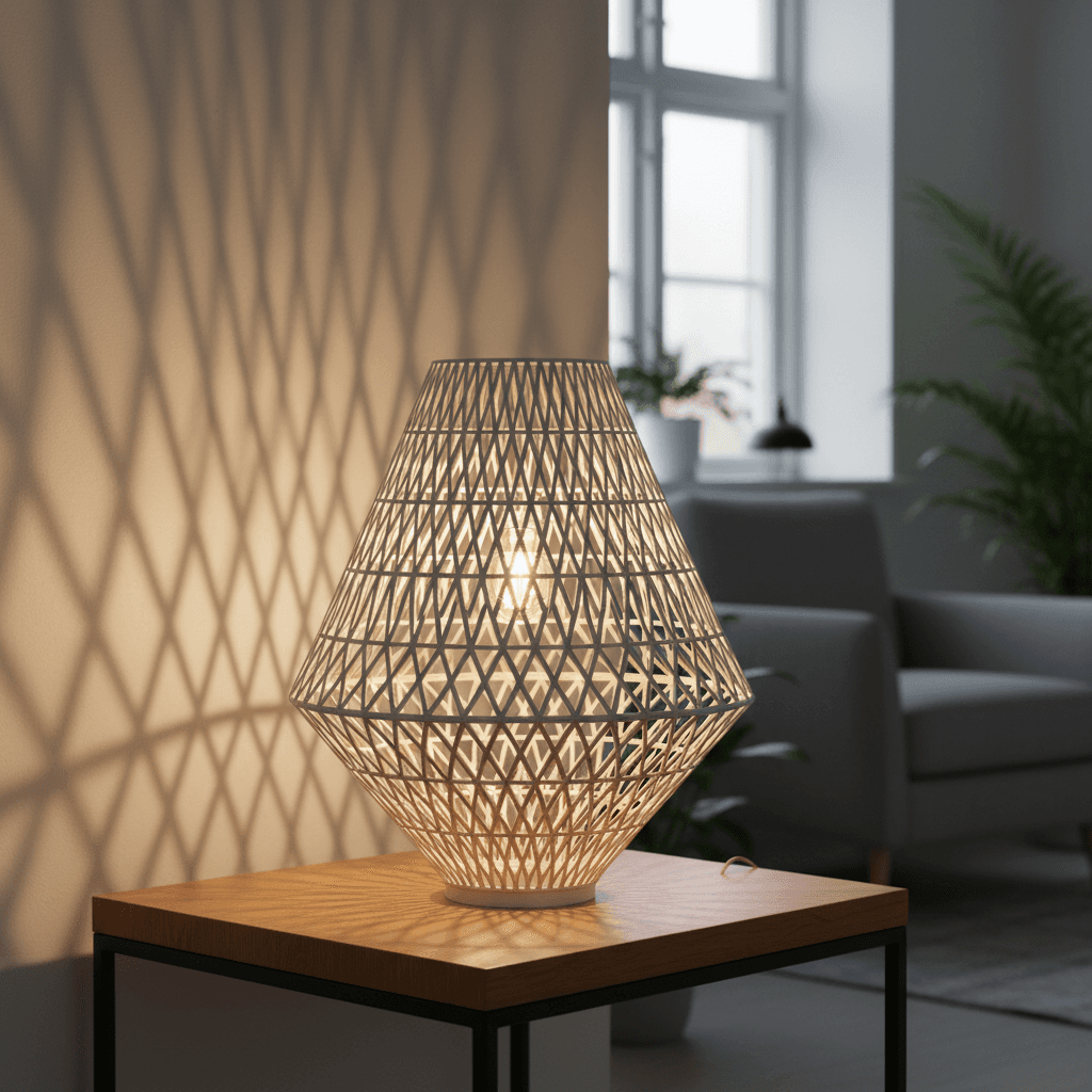 Elegant bordslampskärm